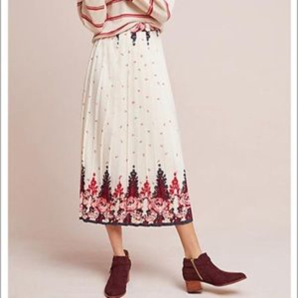 Rana Gill Anthropologie Esme Pleated Mini skirt